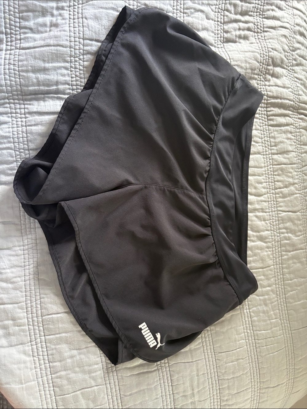 Puma Black womens' Athletic Shorts with Logo
